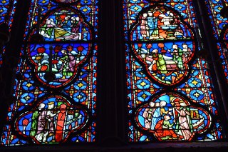 Certains des vitraux de la Sainte Chapelle