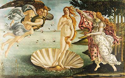 la naissance de Vénus, Sandro Botticelli, Musée des Offices #center