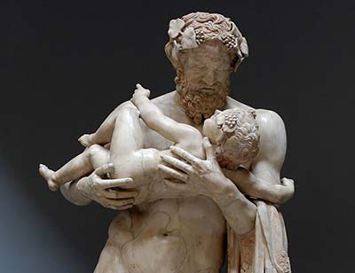 Silène avec Dionysos enfant, musée du Vatican