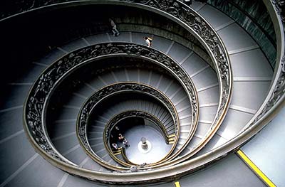 Le grand escalier, musée du Vatican